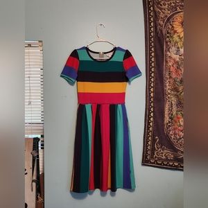Two LuLaRoe mid length dresses small